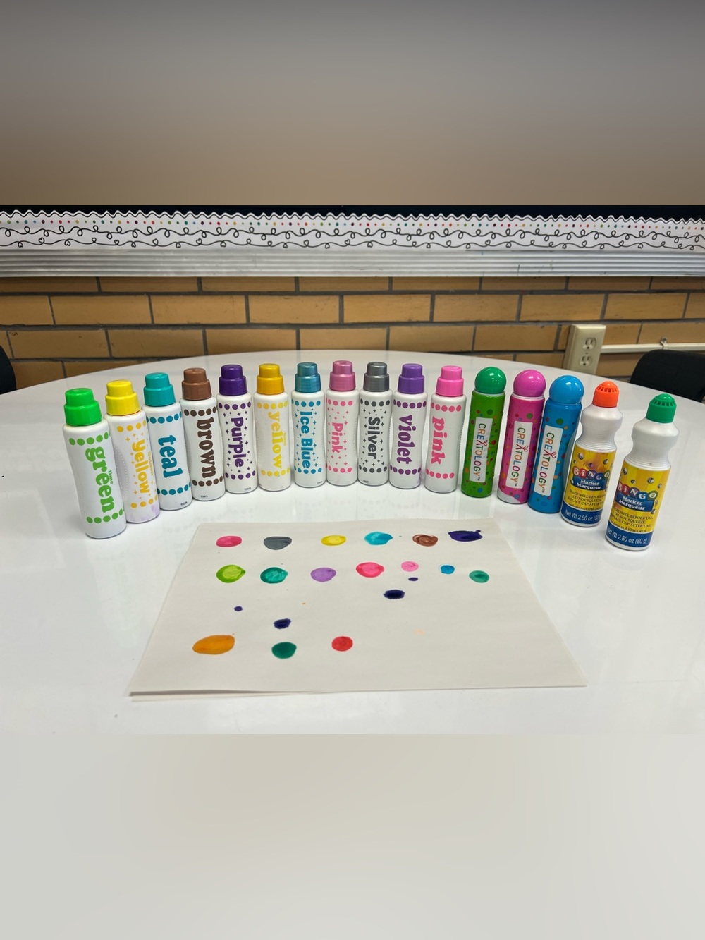 Kids Color Bath Markers - Multi Color Set (Green, Yellow, Teal, Brown, Purple)